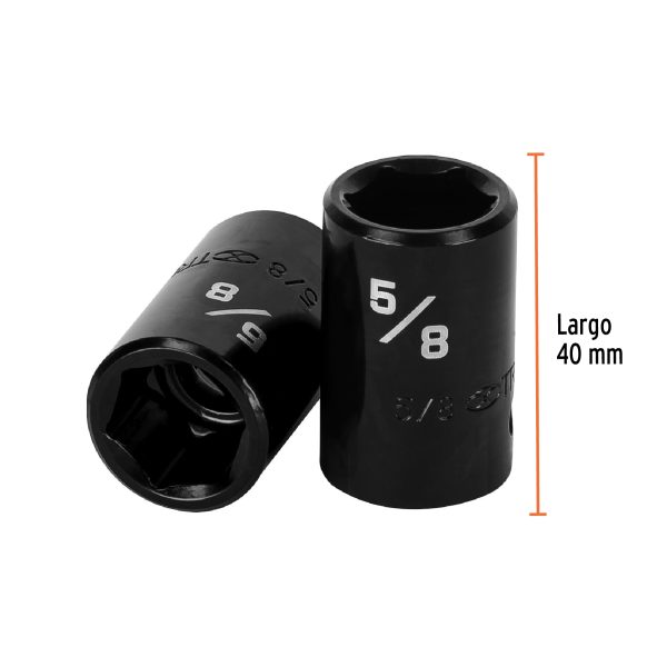 13379 - Dado de impacto de 5/8', 6 puntas cuadro 1/2', Truper