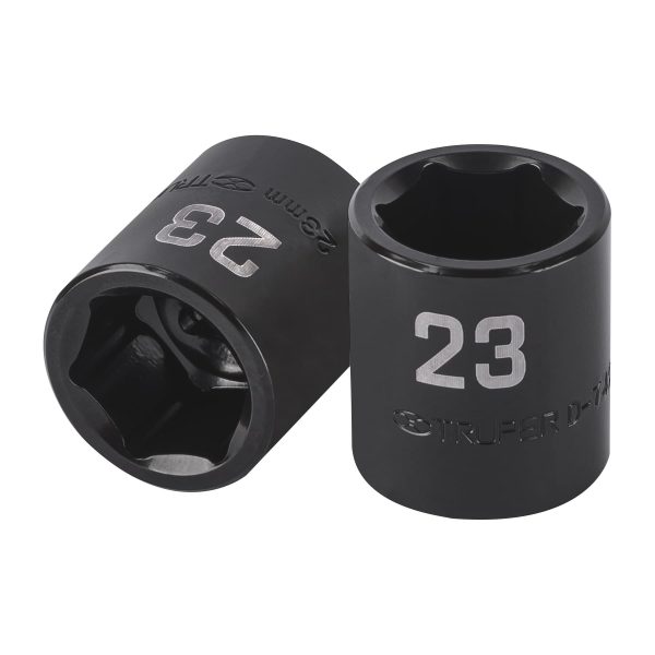 100896 - Dado de impacto de 23 mm, 6 puntas, cuadro 1/2', Truper