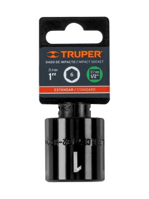 13385 - Dado de impacto de 1', 6 puntas, cuadro 1/2', Truper