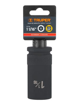 12435 - Dado largo de impacto de 1-1/16', 6 puntas, cuadro 3/4'