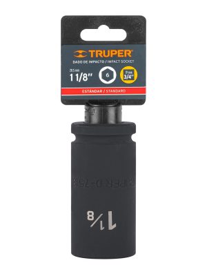 12436 - Dado largo de impacto de 1-1/8', 6 puntas, cuadro 3/4'