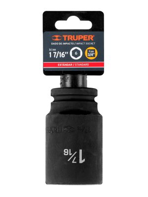 12441 - Dado largo de impacto de 1-7/16', 6 puntas, cuadro 3/4'