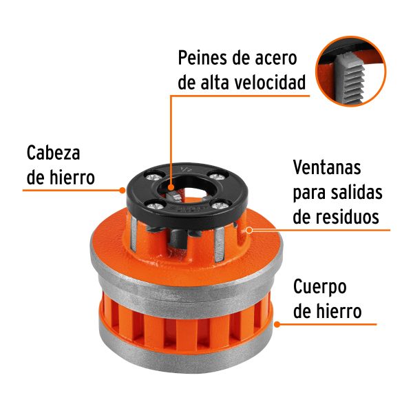 14341 - Dado de 1/2' para tarrajas T-852X, Truper Expert