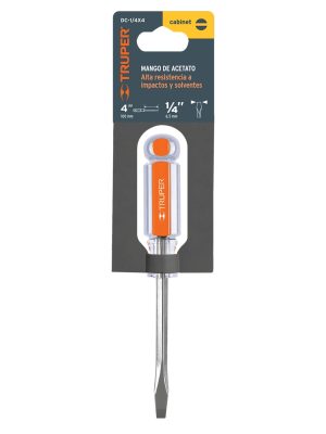 DC-1-4x4E1.jpg 14092 - Desarmador plano 1/4 x 4' barra cuadrada mango acetato