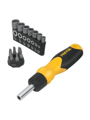 DES-14P.jpg 22974 - Desarmador tipo matraca con 6 puntas y 7 dados, Pretul