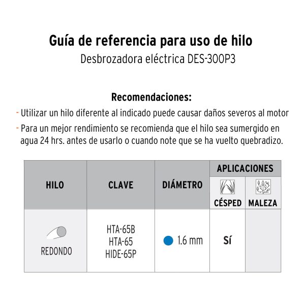 29951 - Desbrozadora eléctrica 300 W mango 'D', 9' corte, PRETUL