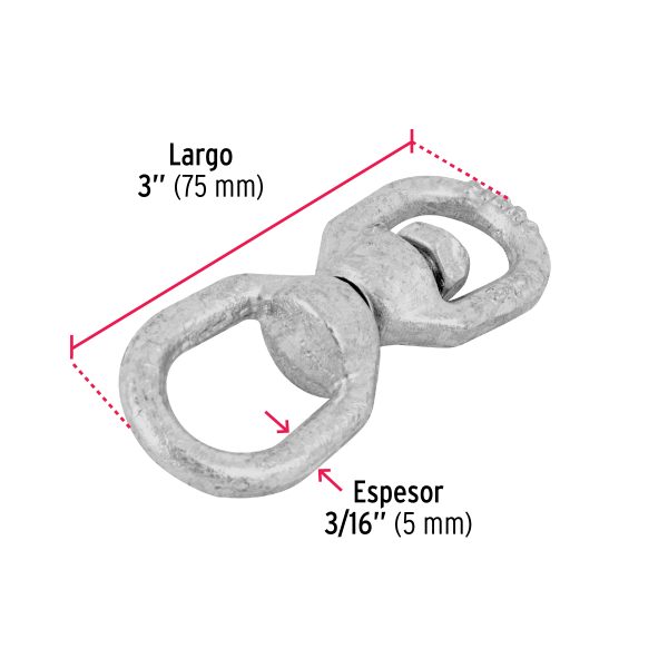 44105 - Destorcedor forjado de 3/16', Fiero