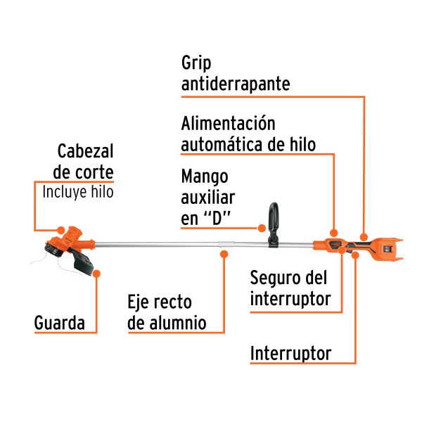 DESI-40ASFC1.jpg 103554 - Desbrozadora inalámbrica 40V, sin accesorios, TRUPER PRO