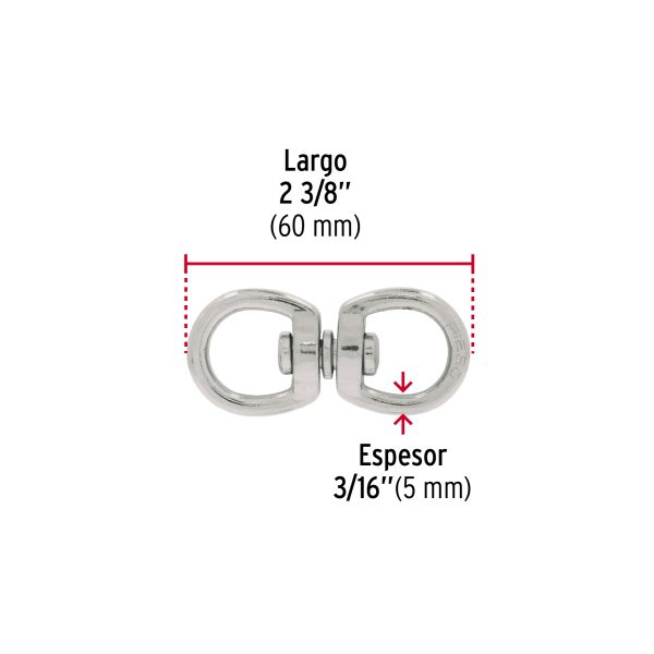 44099 - Destorcedor metálico de 3/16', Fiero