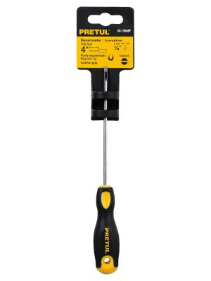 21486 - Desarmador cabinet 1/8 x 4' mango Comfort Grip, Pretul