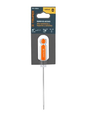 DG-1-8X4E1.jpg 14017 - Desarmador cabinet 1/8' x 4' mango de acetato, Truper