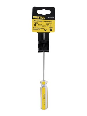 21464 - Desarmador cabinet 1/8 x 4' mango de PVC, Pretul