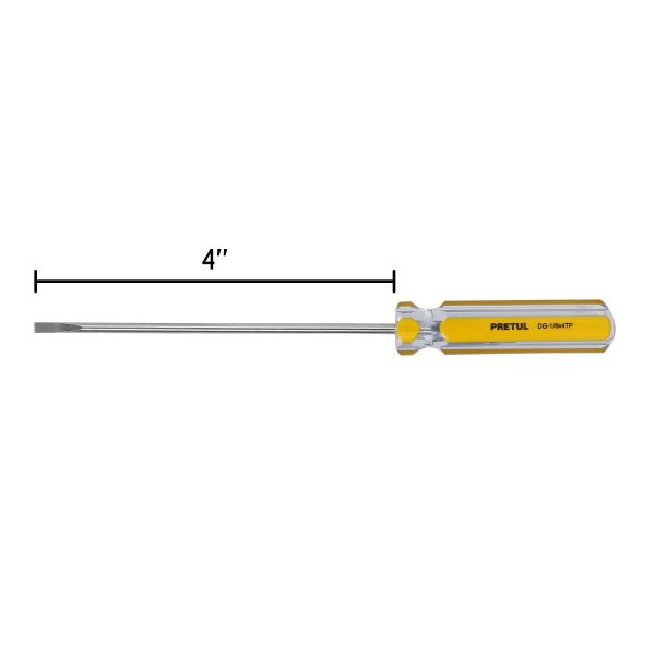21464 - Desarmador cabinet 1/8 x 4' mango de PVC, Pretul
