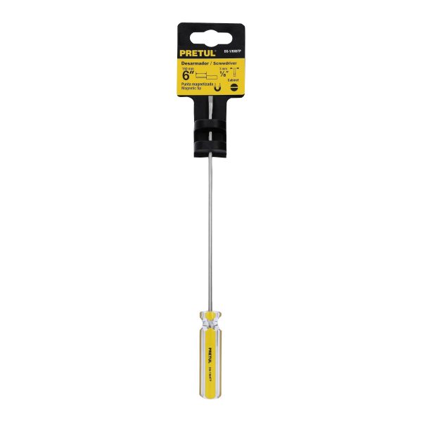 21465 - Desarmador cabinet 1/8 x 6' mango de PVC, Pretul