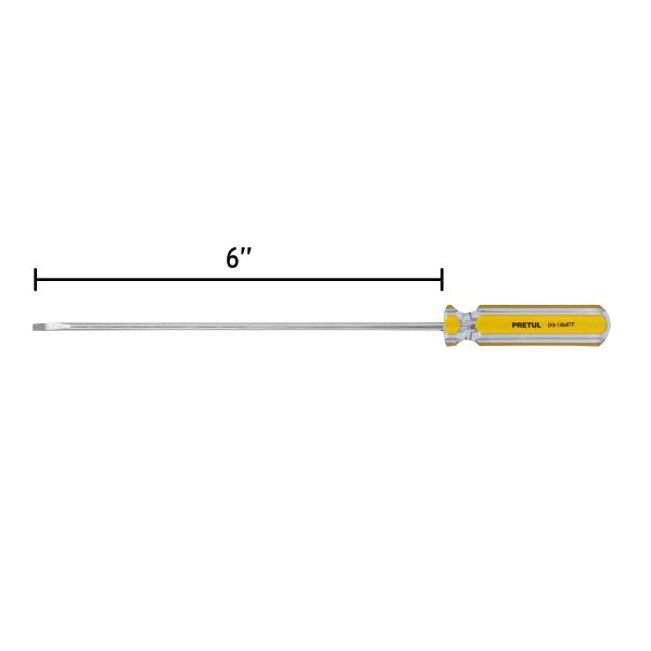 21465 - Desarmador cabinet 1/8 x 6' mango de PVC, Pretul