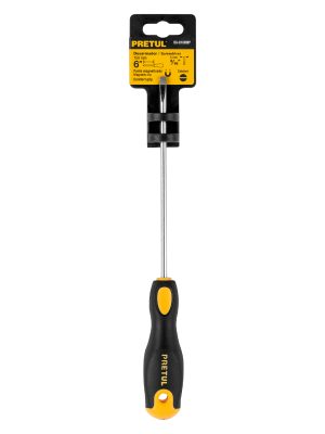 21490 - Desarmador cabinet 3/16 x 6' mango Comfort Grip, Pretul