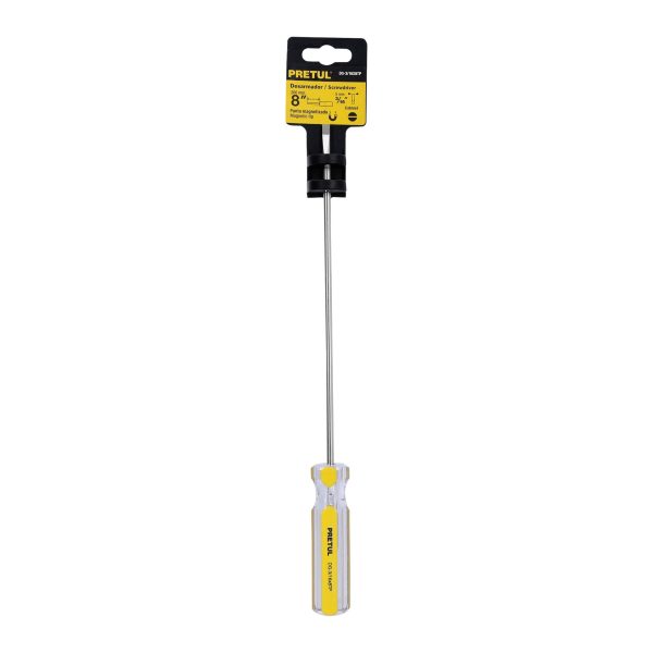 21469 - Desarmador cabinet 3/16 x 8' mango de PVC, Pretul