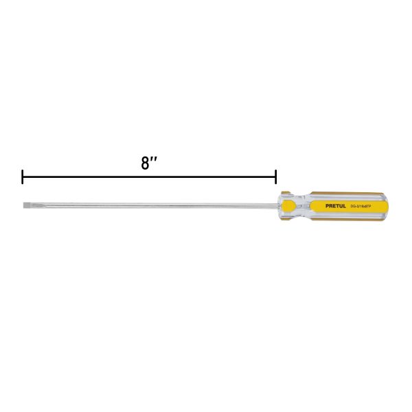 21469 - Desarmador cabinet 3/16 x 8' mango de PVC, Pretul