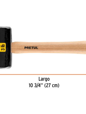 DHT-3PFC2.jpg 22216 - Marro tipo Nevada 3 lbs. mango 10-3/4', Pretul