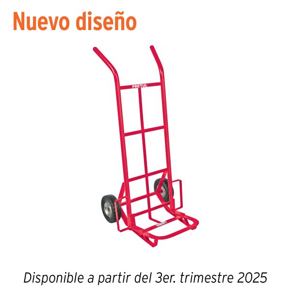 44475 - Diablo de carga de 100 kg, ruedas sólidas, balero sencillo