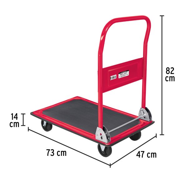48595 - Carro de carga plegable tipo plataforma, 150 kg, Pretul