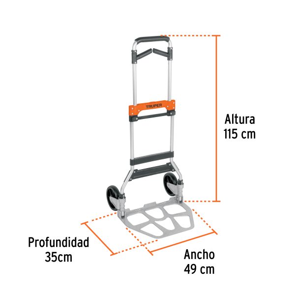 103199 - Diablo de carga, plegable, mango abatible, 170 kg, Truper