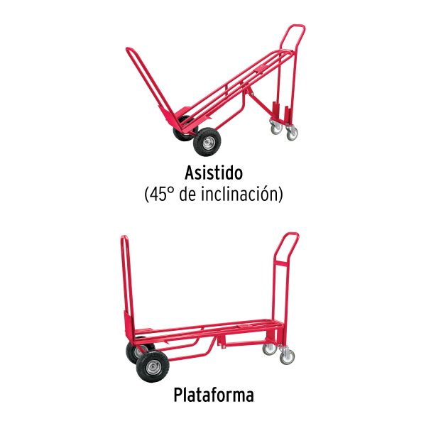 26079 - Diablo de carga convertible 3 en 1, 270Kg, Pretul