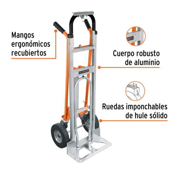 16188 - Diablo convertible de aluminio 3 en 1, Truper