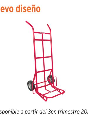 44478 - Diablo de carga de 400 kg, ruedas sólidas, doble balero