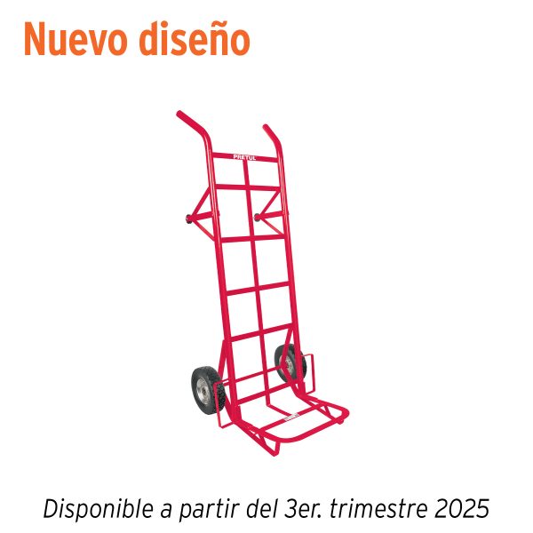 44479 - Diablo de carga de 450 kg, ruedas sólidas, doble balero