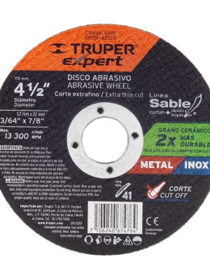 11901 - Disco Tipo 41 de 4-1/2' x 1.2 mm corte fino de metal, Expert