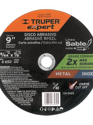 DICOF-9020X.jpg 11999 - Disco Tipo 41 de 9' x 2 mm corte fino de metal, Expert
