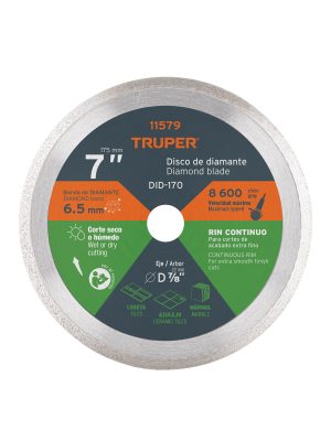 DID-170.jpg 11579 - Disco de diamante de 7' x 2.2 mm, rin continuo, TRUPER