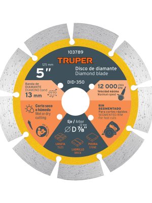 DID-350.jpg 103789 - Disco de diamante para ranuradora de concreto de 5', TRUPER