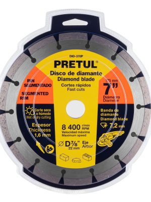 DID-370PE1.jpg 27033 - Disco de diamante de 7' x 1.6 mm rin segmentado, PRETUL