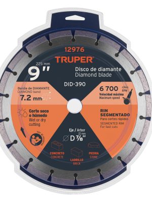 DID-390E1.jpg 12976 - Disco de diamante de 9' x 2.7 mm, rin segmentado, TRUPER