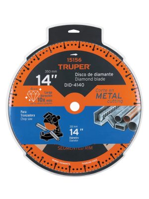 15156 - Disco de diamante de 14' x 4 mm, corte de metal, TRUPER