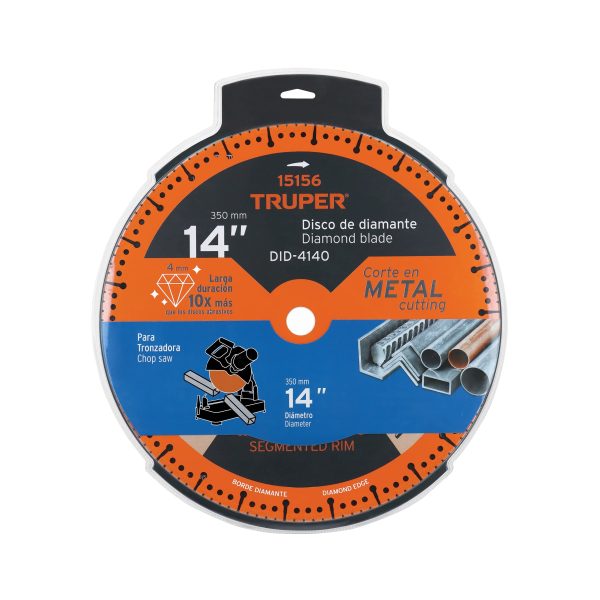 DID-4140E1.jpg 15156 - Disco de diamante de 14' x 4 mm, corte de metal, TRUPER