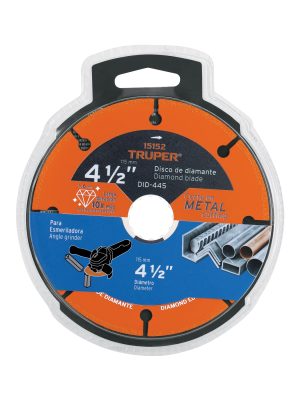 15152 - Disco de diamante de 4-1/2' x 1.6 mm, corte de metal, TRUPER