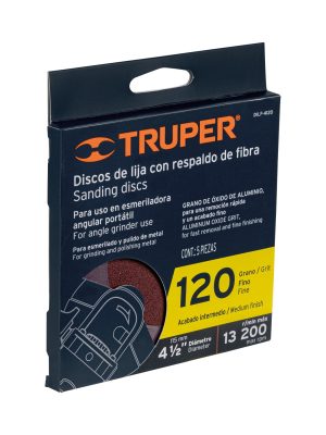 DILF-4120E1.jpg 100128 - Disco lija 4-1/2' con respaldo de fibra, grano 120, TRUPER