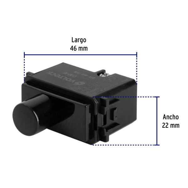 47612 - Dimmer giratorio, línea Italiana, color negro, Volteck