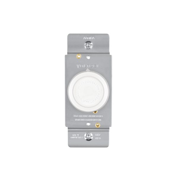 47723 - Atenuador de luz giratorio, Standard, blanco, Volteck