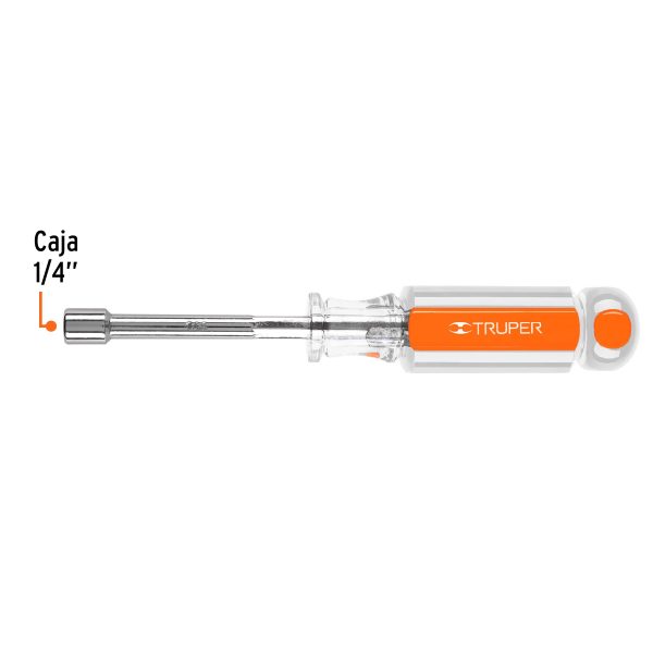 14122 - Desarmador de caja 1/4' mango de acetato, Truper