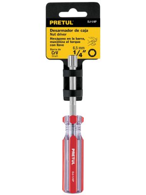 29989 - Desarmador de caja 1/4' mango de PVC, Pretul