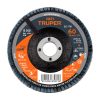 11671 - Disco laminado 4', grano 60 centro 5/8', fibra, TRUPER