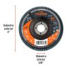 11687 - Disco laminado 4', grano 80 centro 5/8', fibra, TRUPER