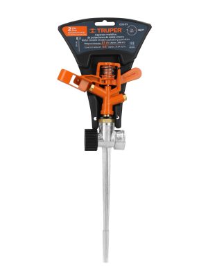 10330 - Aspersor metálico 11' dos vías doble chorro, estaca metálica