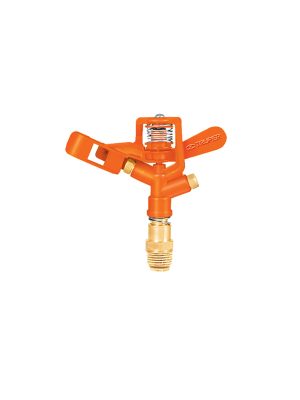 10324 - Aspersor metálico doble chorro, cabeza sola, Truper