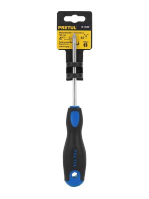 21496 - Desarmador de cruz 1/4' x 4' mango Comfort Grip, Pretul