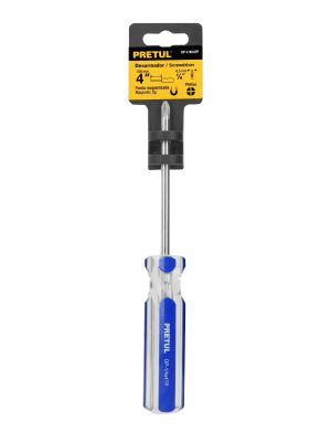 21474 - Desarmador de cruz 1/4 x 4' mango de PVC, Pretul